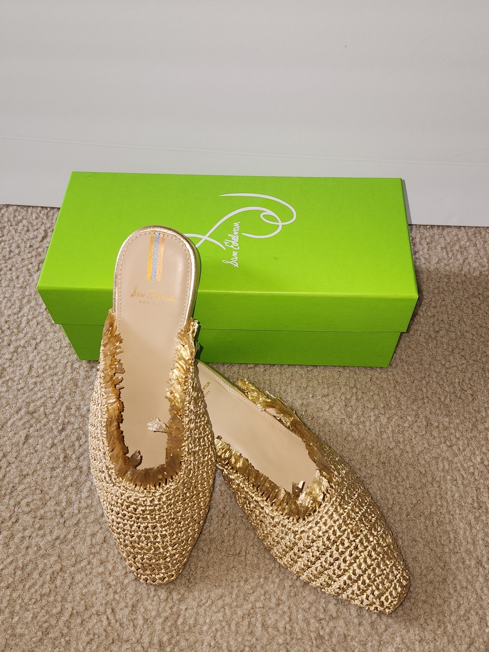Sam Edelman Gold Reeta Pointed Mules